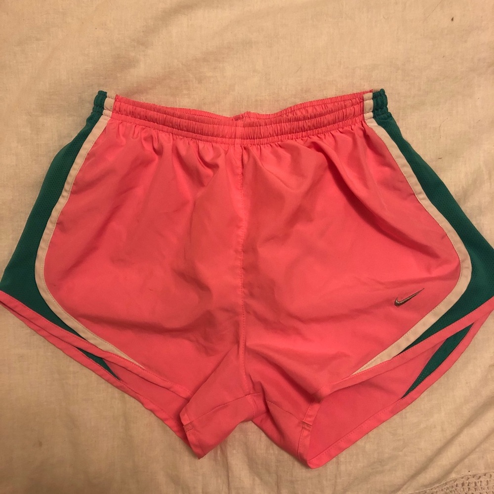 Pink and Green Nike Shorts